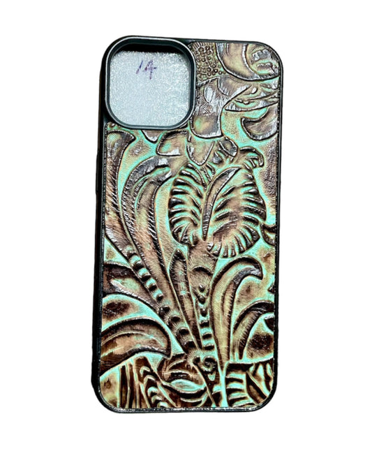 A8440 - IPhone 14 Tooled Leather Case