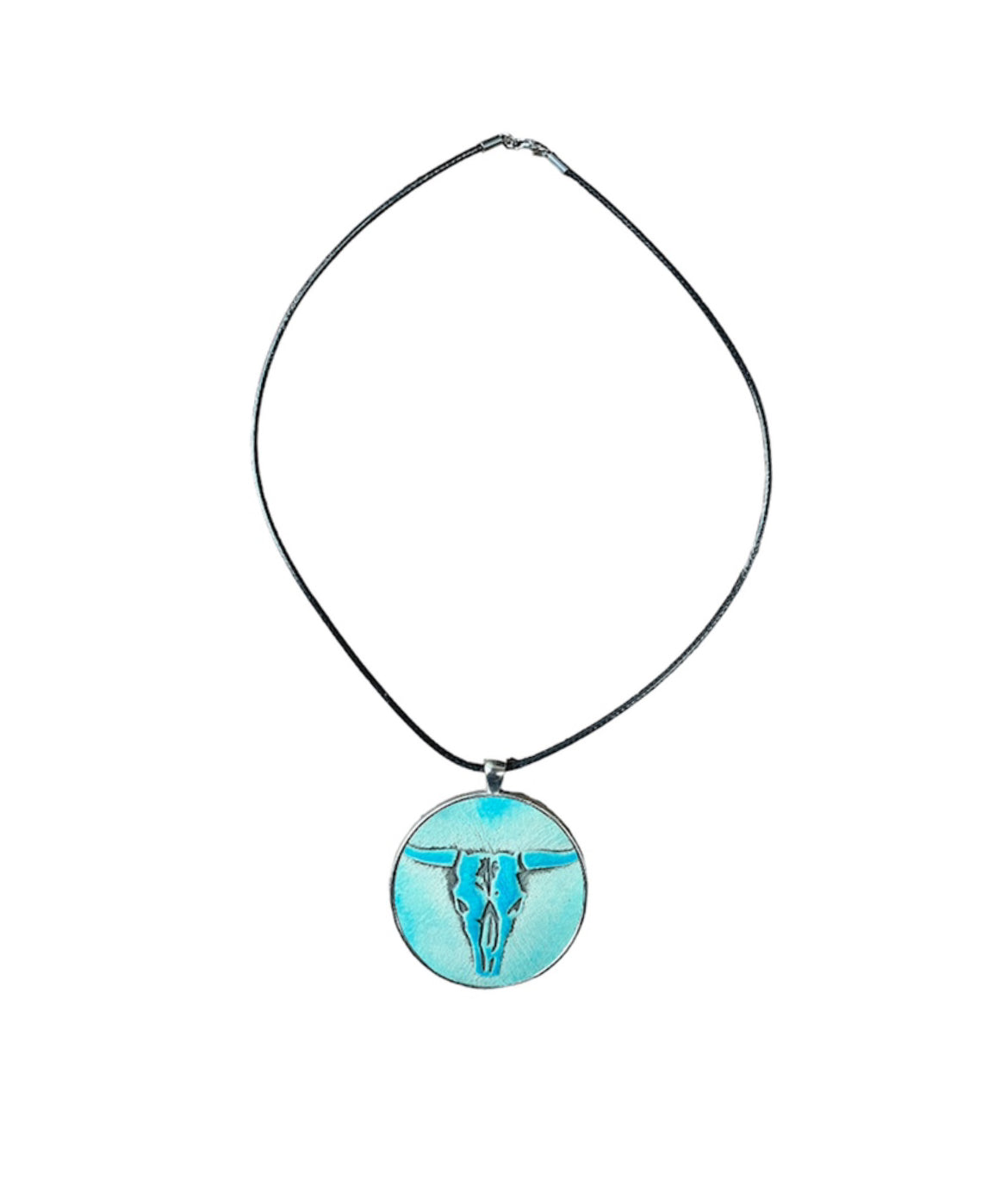 J6898 - 100% Leather Pendant Necklace