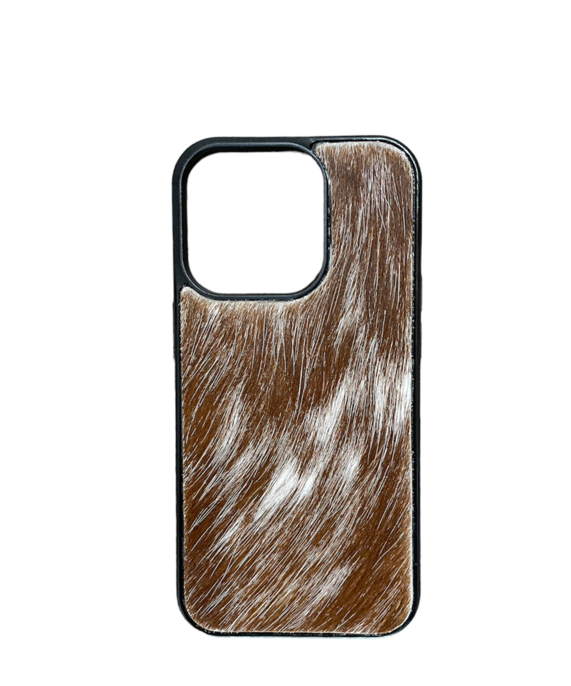 A8634 - IPhone 14 Pro Hair on Hide Leather Case