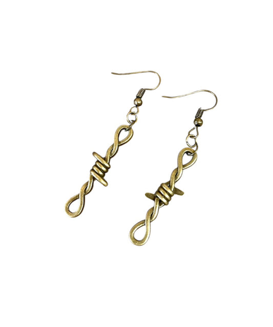 J6942 - Barb Wire Dangle Earrings