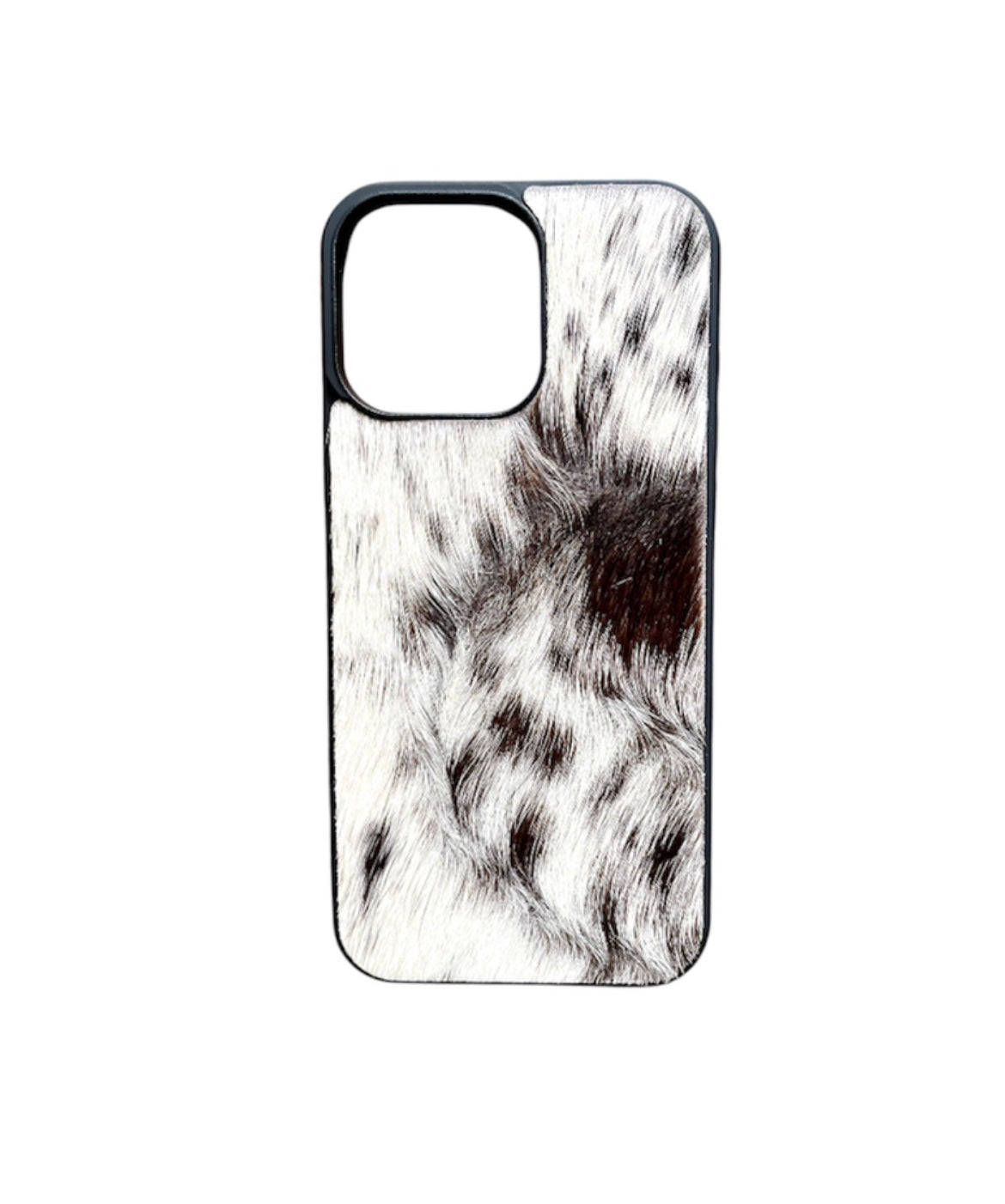 A8816 - IPhone 16 Pro Max Hair on Hide Leather Case