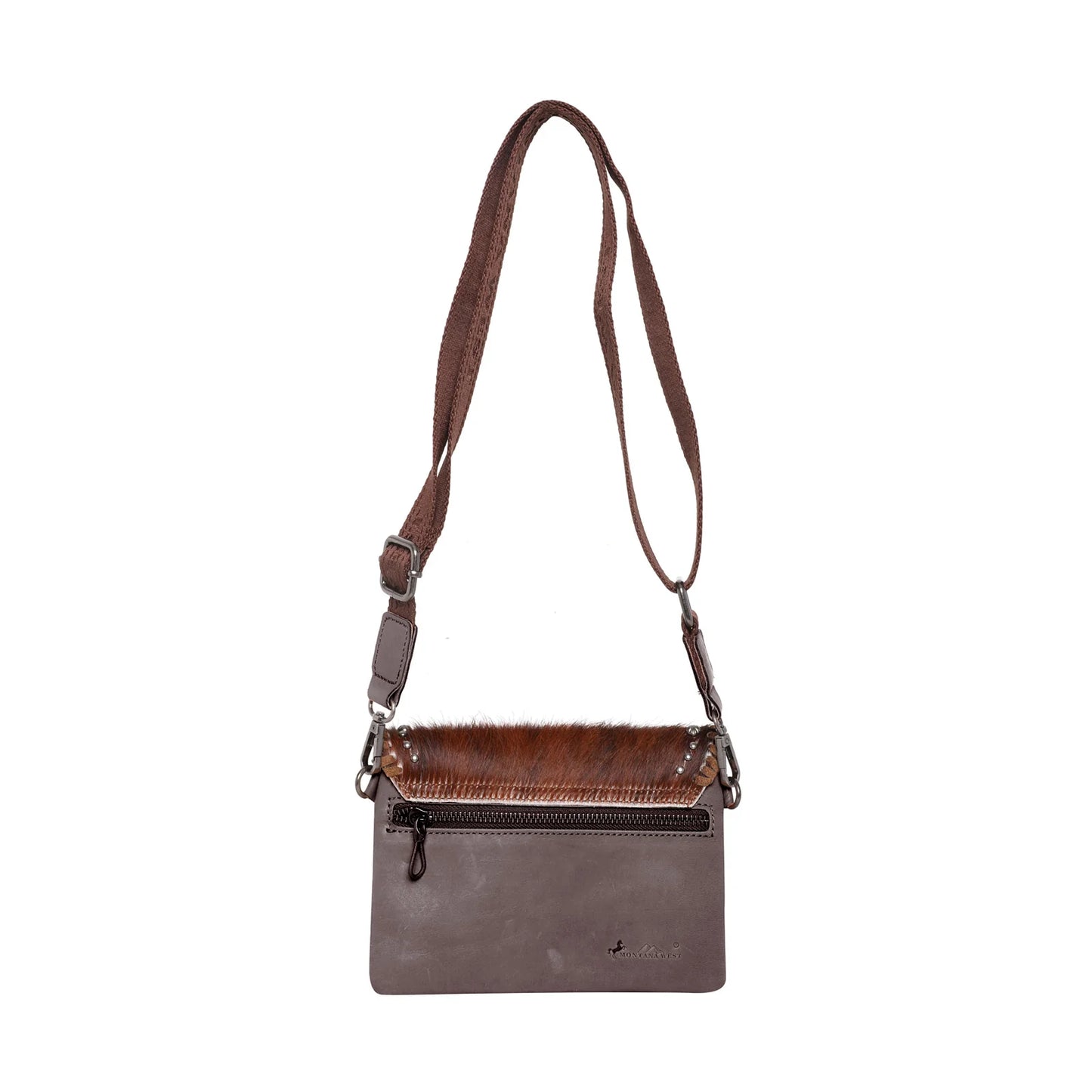 RLL018 - Montana West 100% Genuine Leather Hair-On Collection Crossbody