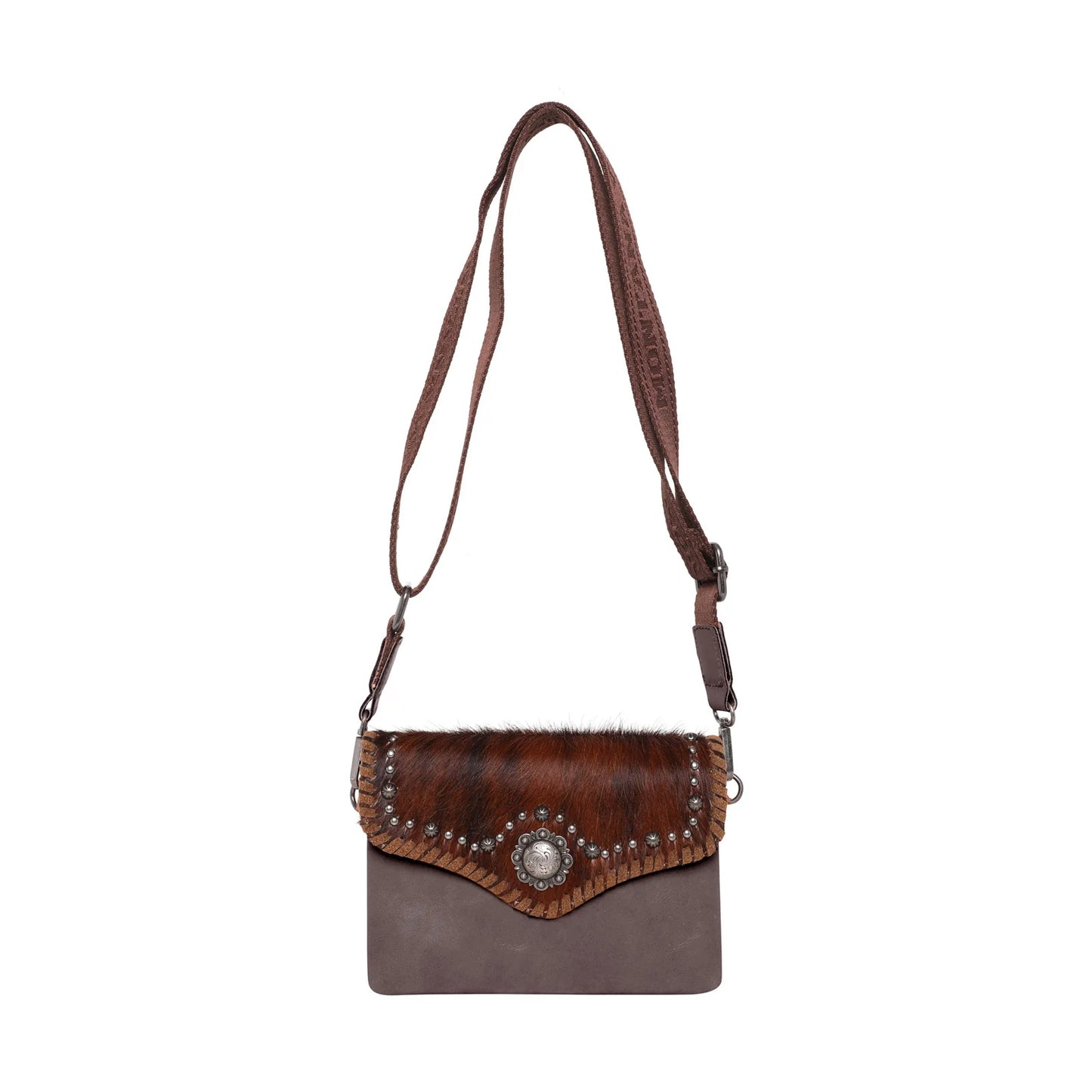 RLL018 - Montana West 100% Genuine Leather Hair-On Collection Crossbody