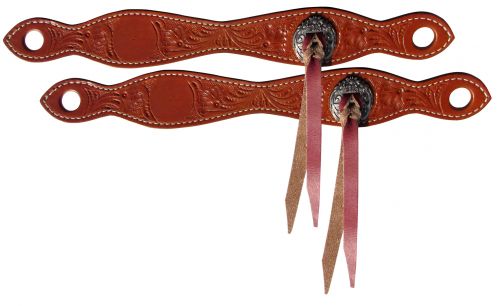 176799 - Tooled Leather Slobber Straps