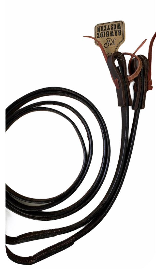 T5017 - 5/8" Aust Made Leather Split Reins - Rawhide Western Wear 